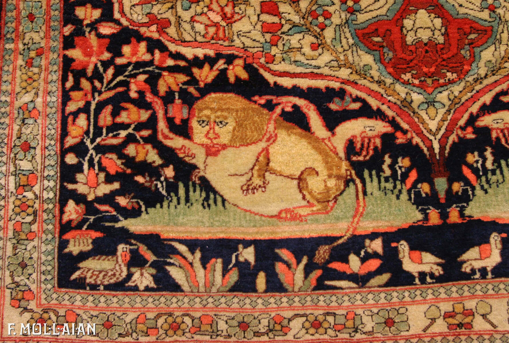 Teppich Persischer Antiker Kashan Mohtasham n°:36204673